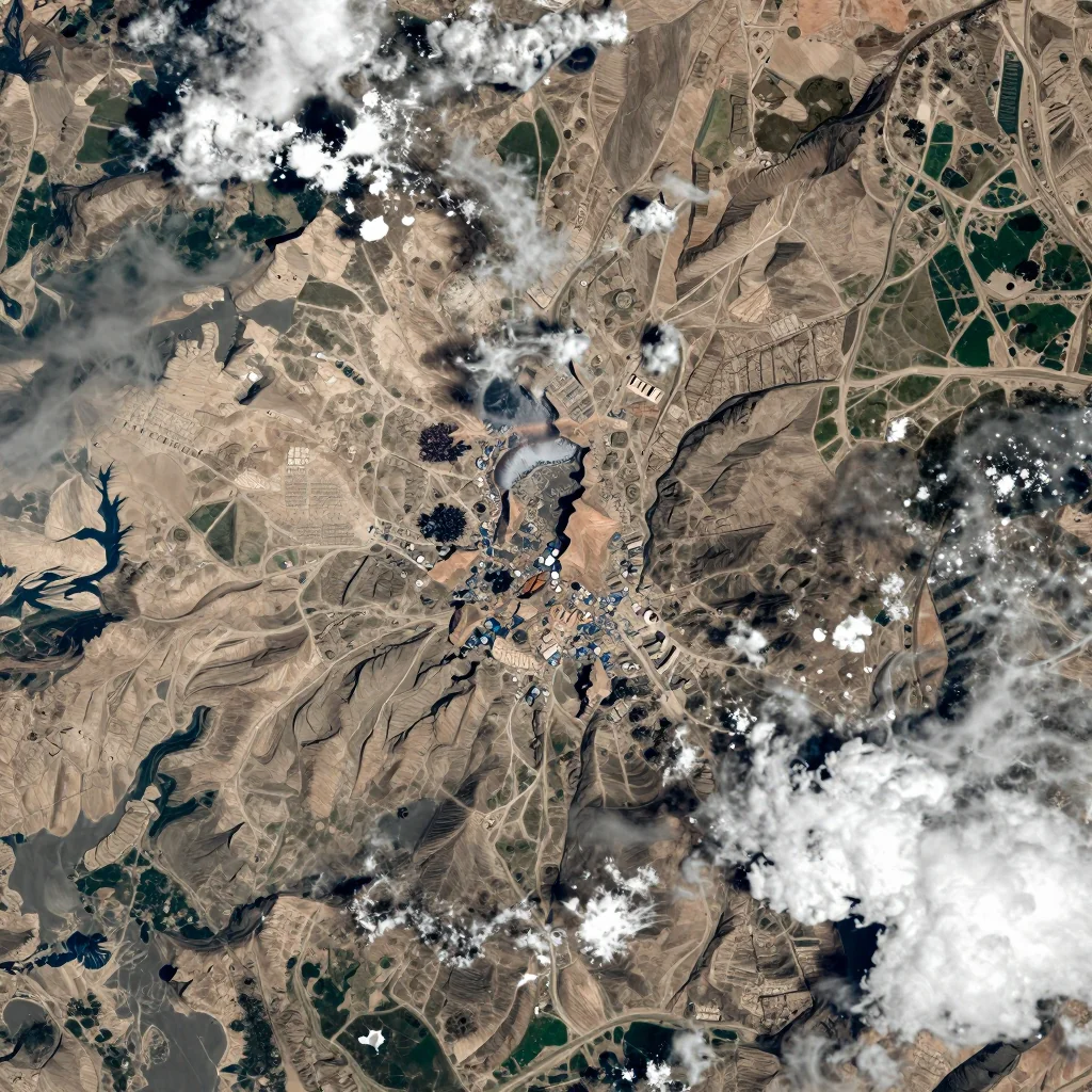 Wākhān, Afghanistan Satellite View