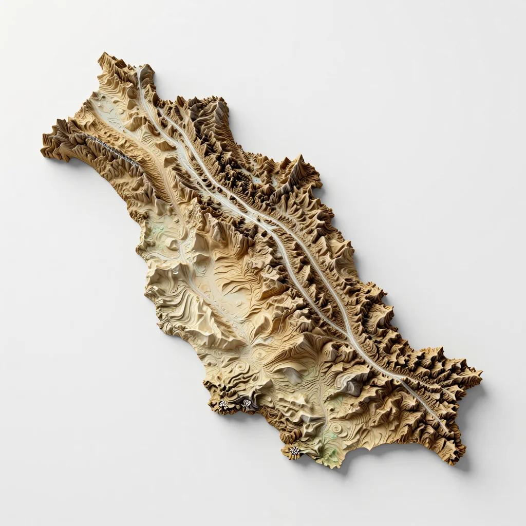 Wākhān, Afghanistan 3D Topographic
