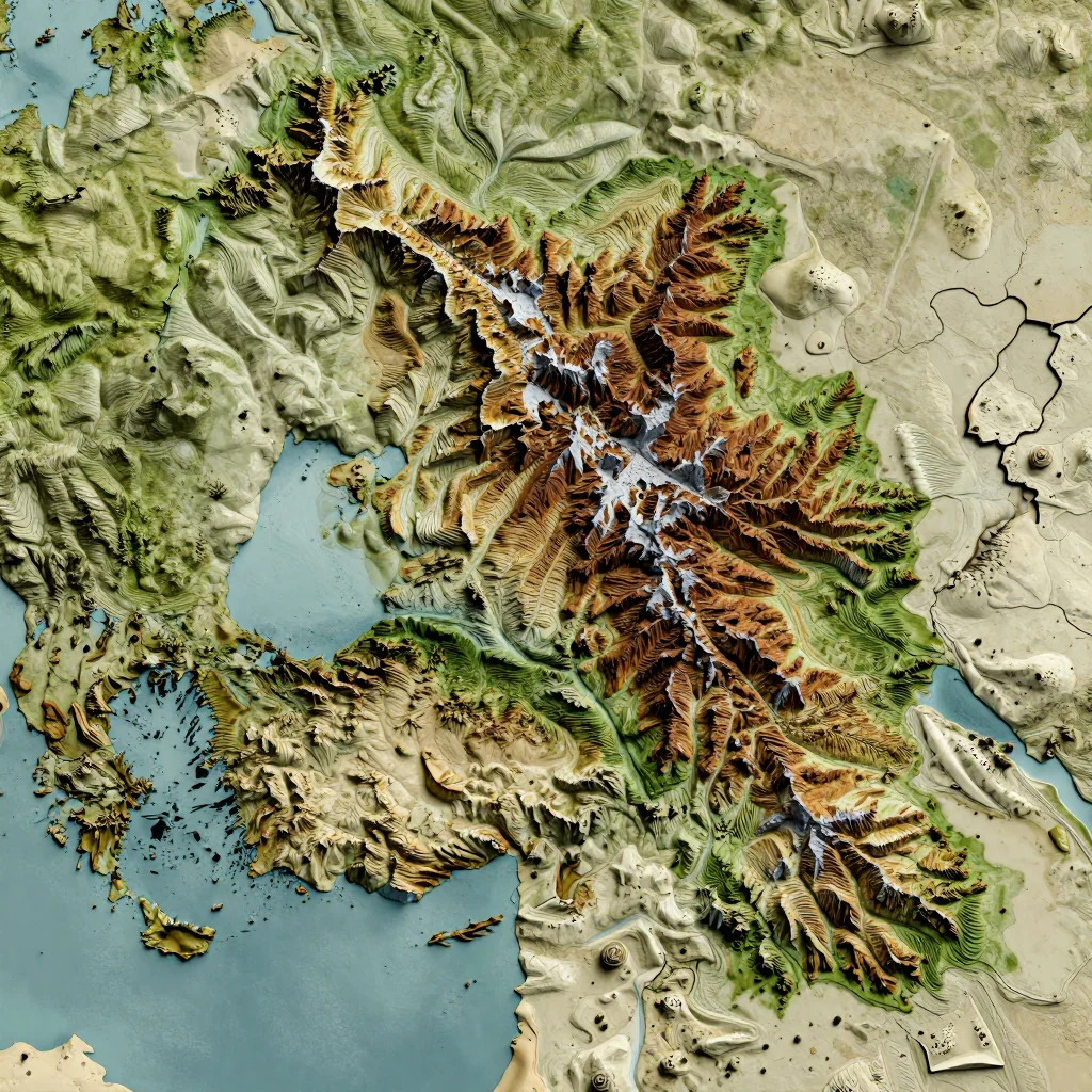 Çorovodë, Albania - Topographic Map Çorovodë, Albania Topographic Map