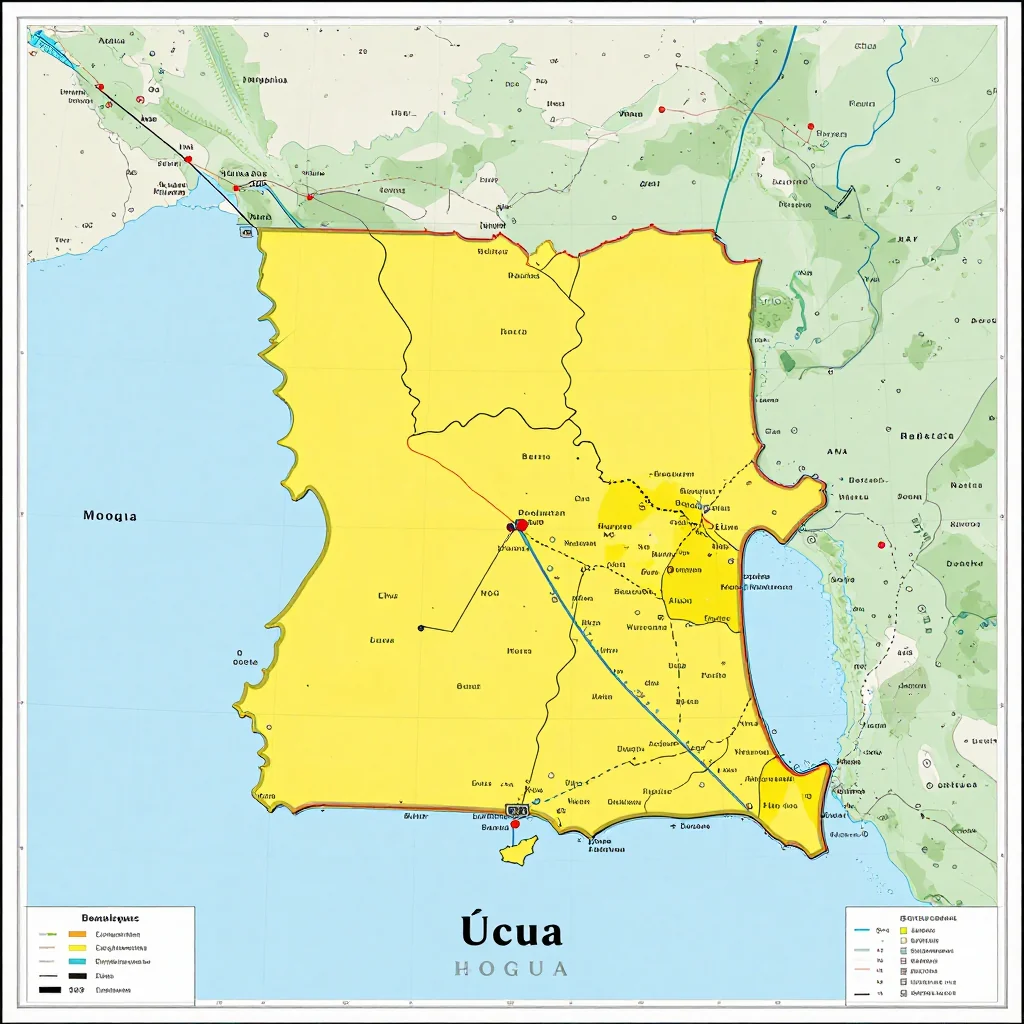Úcua, Angola Political Map