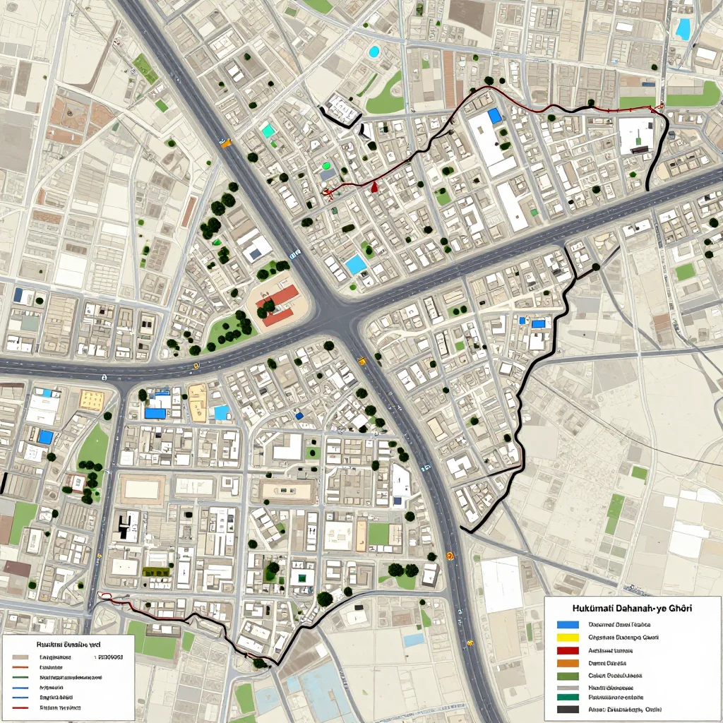 Ḩukūmatī Dahanah-ye Ghōrī, Afghanistan Street Map